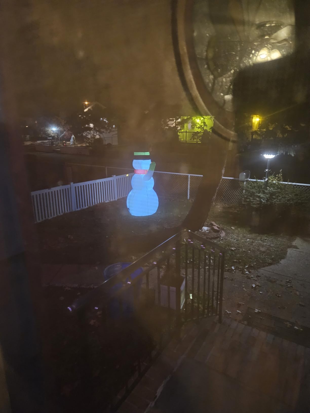 FunFanso 7 FT Christmas Inflatables Snowman Outdoor Decorations, Giant Blow up Snow Man Yard Decor Built-in Bright LED Light Wear Magic Hat, Weatherproof Holiday for Garden Patio Lawn Party Xmas Gifts customer photo 2