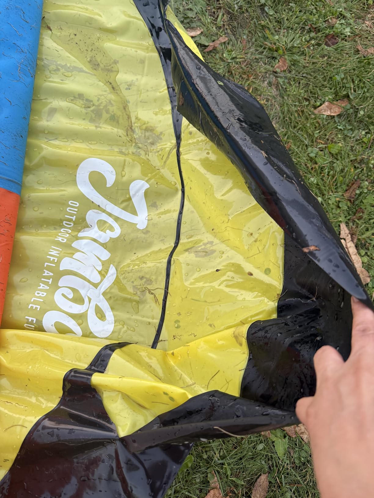 JAMBO 22.5ft Double Lane Slip Splash and Slide with 2 Bodyboards with Built in Sprinkler for Backyard Outdoor Water Fun for Kids, Backyard Lawn Waterslide, Outdoor Water Toy, Splash Mat Splash Pad customer photo 1