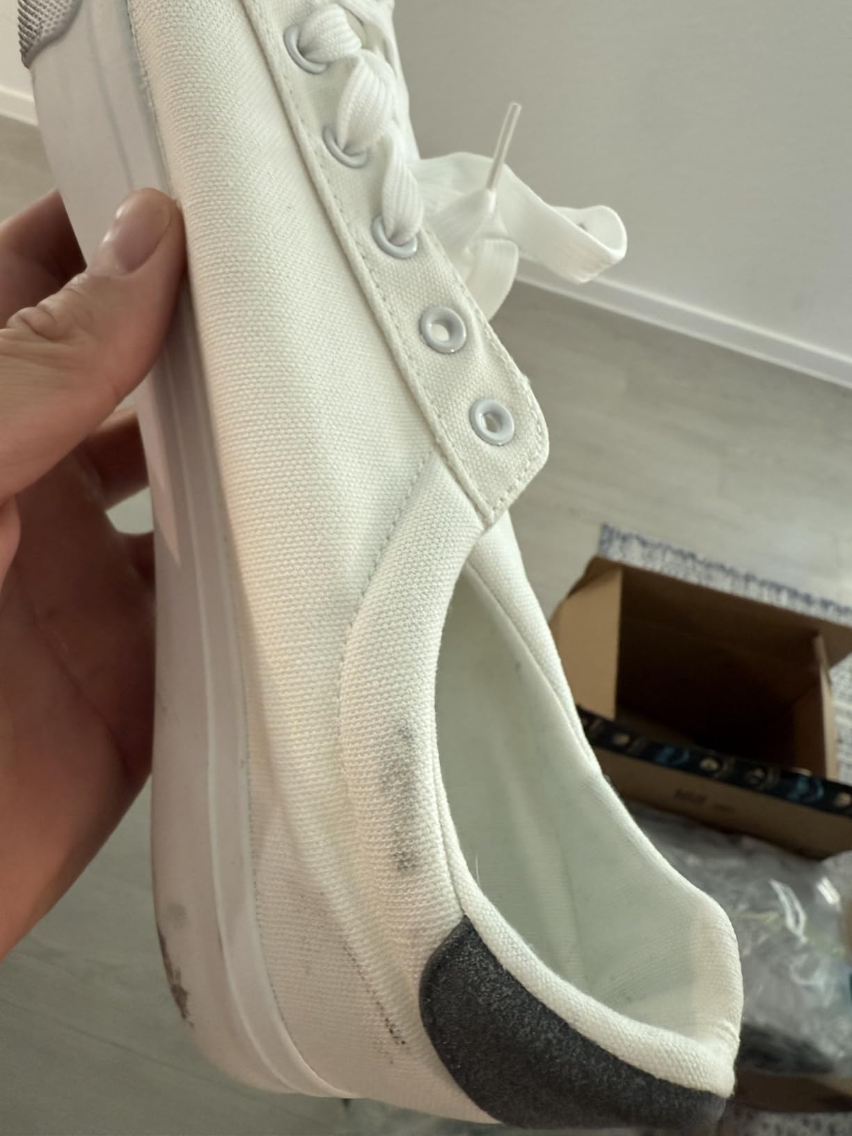 FRACORA Mens White Tennis Shoes Canvas Sneakers for Men customer photo 1