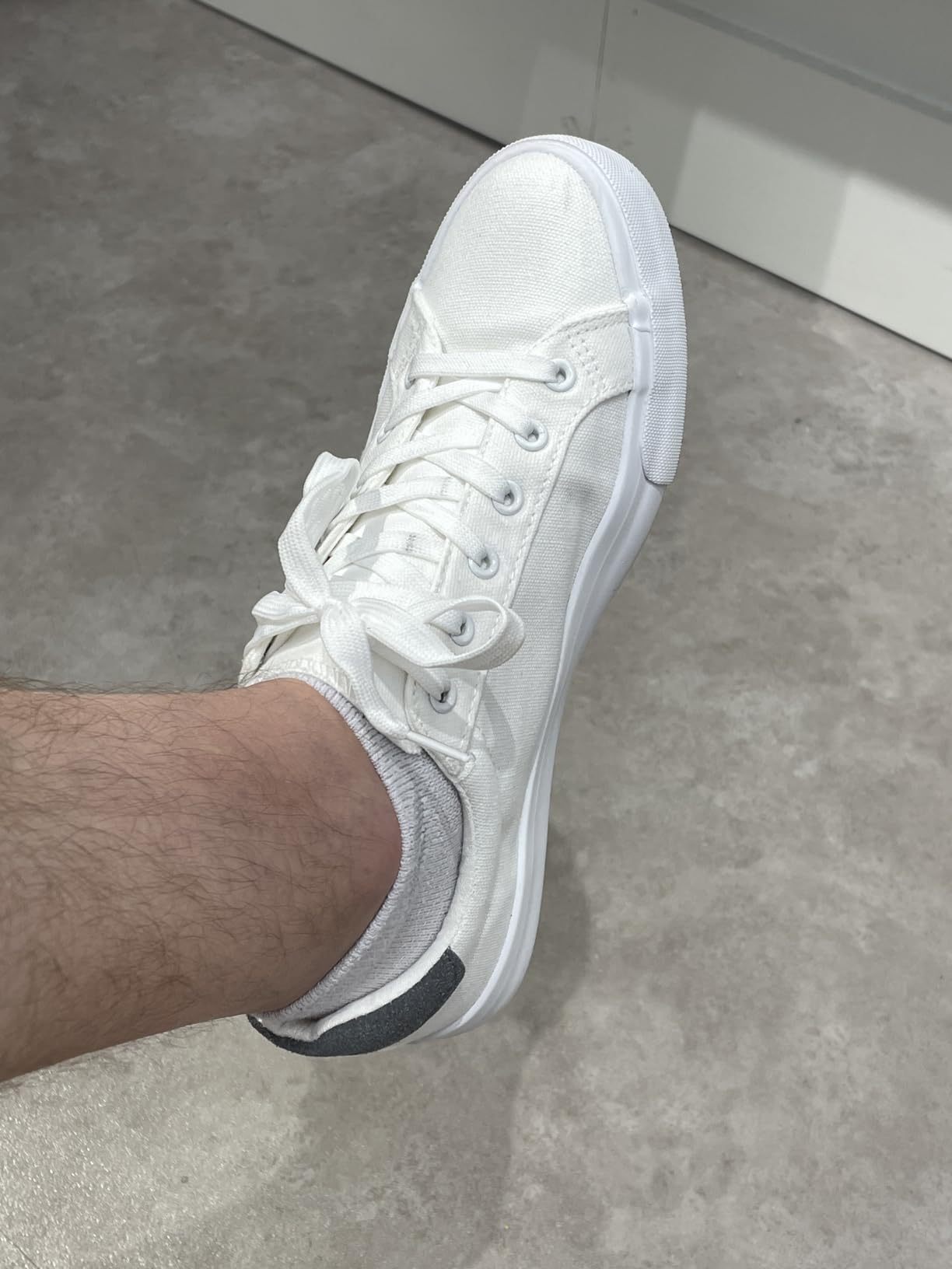 FRACORA Mens White Tennis Shoes Canvas Sneakers for Men customer photo 2