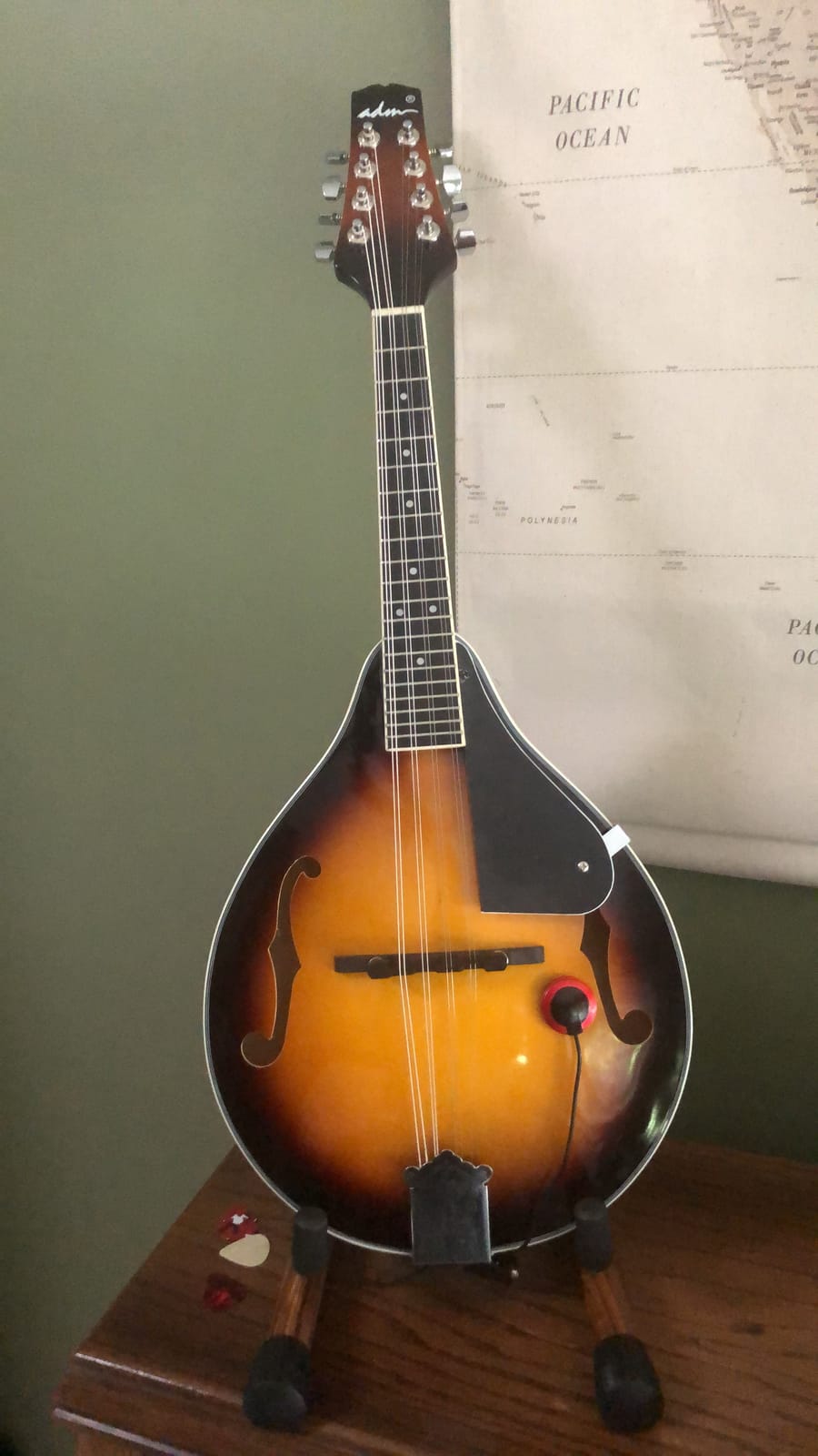 ADM Acoustic Mandolin Instrument Kit Music A Style for Kids Students Adults Wood Mandolins Beginner Set With Bag, Tuner, Pick-up, Strap, Strings, Picks and Hanger, Blue customer photo 2