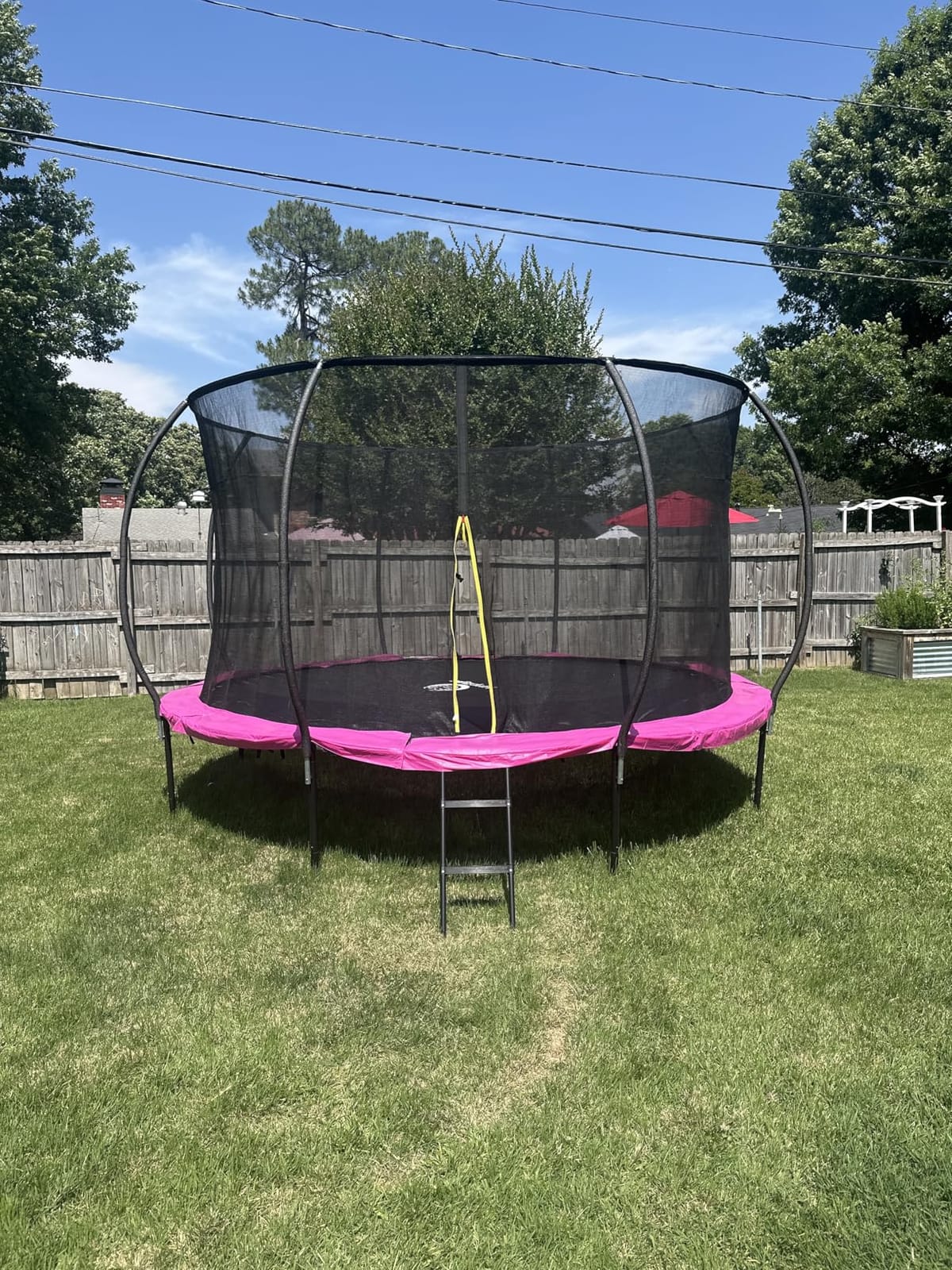 Jumpzylla Outdoor Trampoline with Net for Kids 8FT 10FT 12FT 14FT 15FT 16FT | ASTM-compliant trampoline with enclosure, non-slip ladder, rust-resistant galvanized steel frame, 8FT-16FT for kids & adults customer photo 2