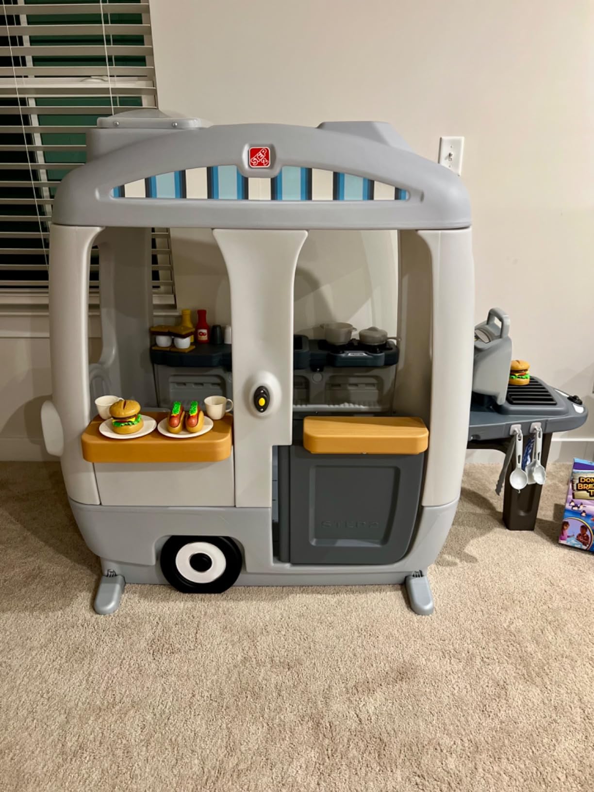 Step2 Adventure Camper Kids Playhouse, Indoor/Outdoor Playset with Kitchenette, Interactive Doorbell Sounds, 52-Piece Toy Accessories, Durable Plastic, For Toddlers 2+ Years customer photo 1