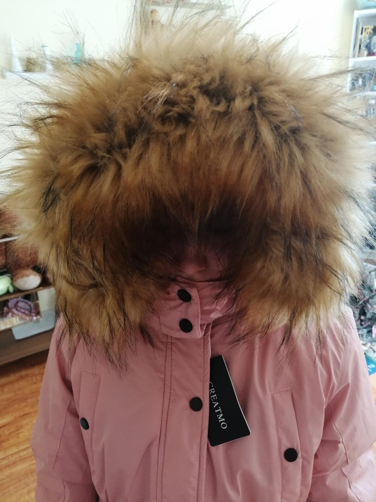 CREATMO US Girl's Long Winter Warm Parka Sherpa Trimmed Collar Puffer Ski Jacket Coat customer photo 1