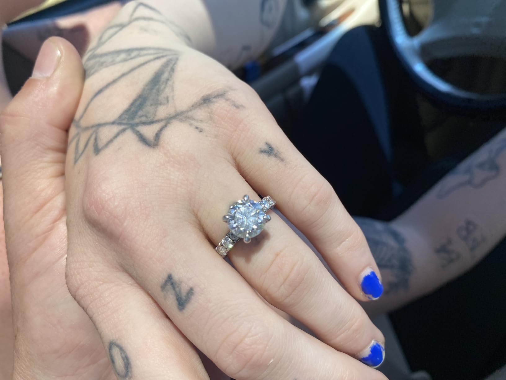 AnuClub Moissanite Engagement Ring, Total 4.3cttw D Color Round/Oval/Asscher Cut, 925 Sterling Silver Promise Anniversary Rings for Women, Elegant Gift Packed customer photo 1