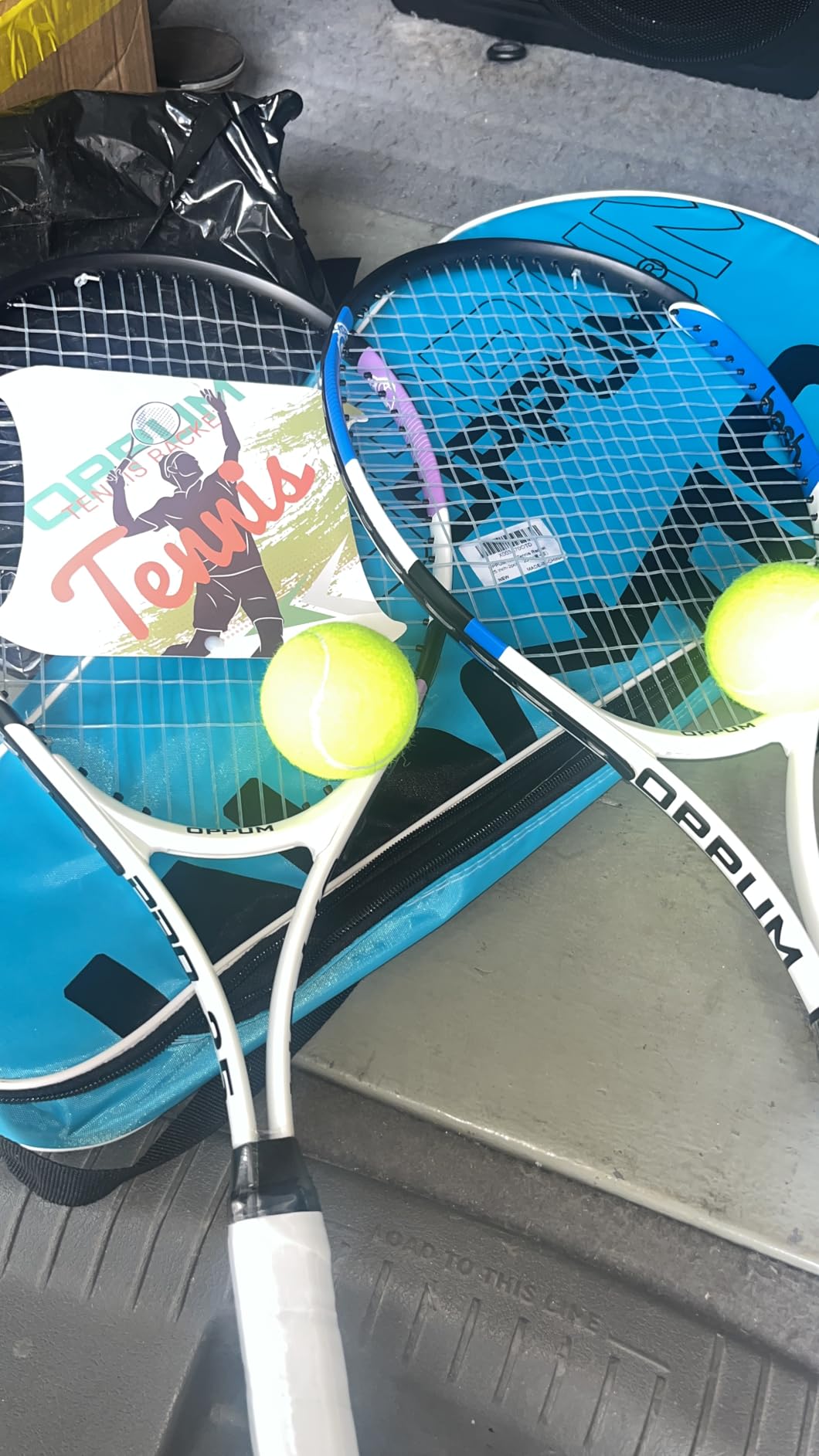 2-Pack Kids Tennis Racket Set, Junior Racquets with Bag and Balls customer photo 2