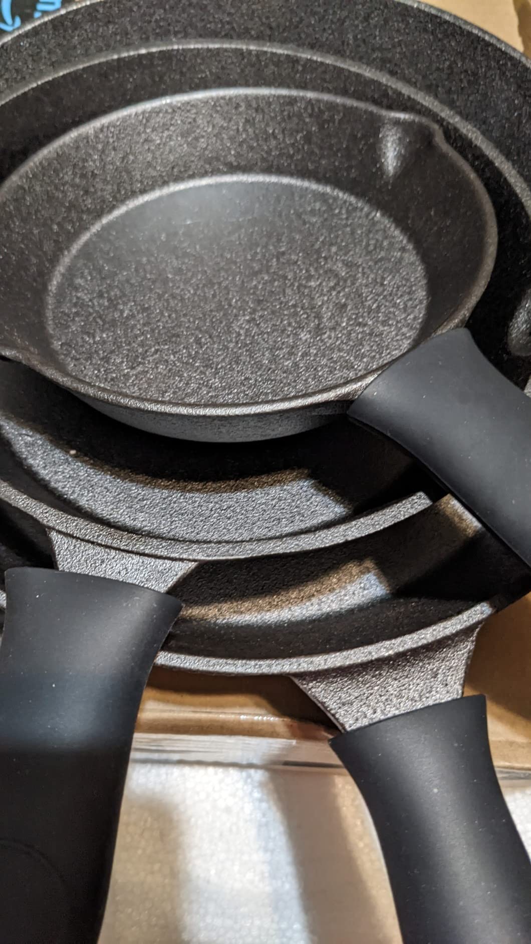 Cast Iron Skillet Set 3 Piece 6 8 10 Inch Pre-Seasoned Frying Pan customer photo 2