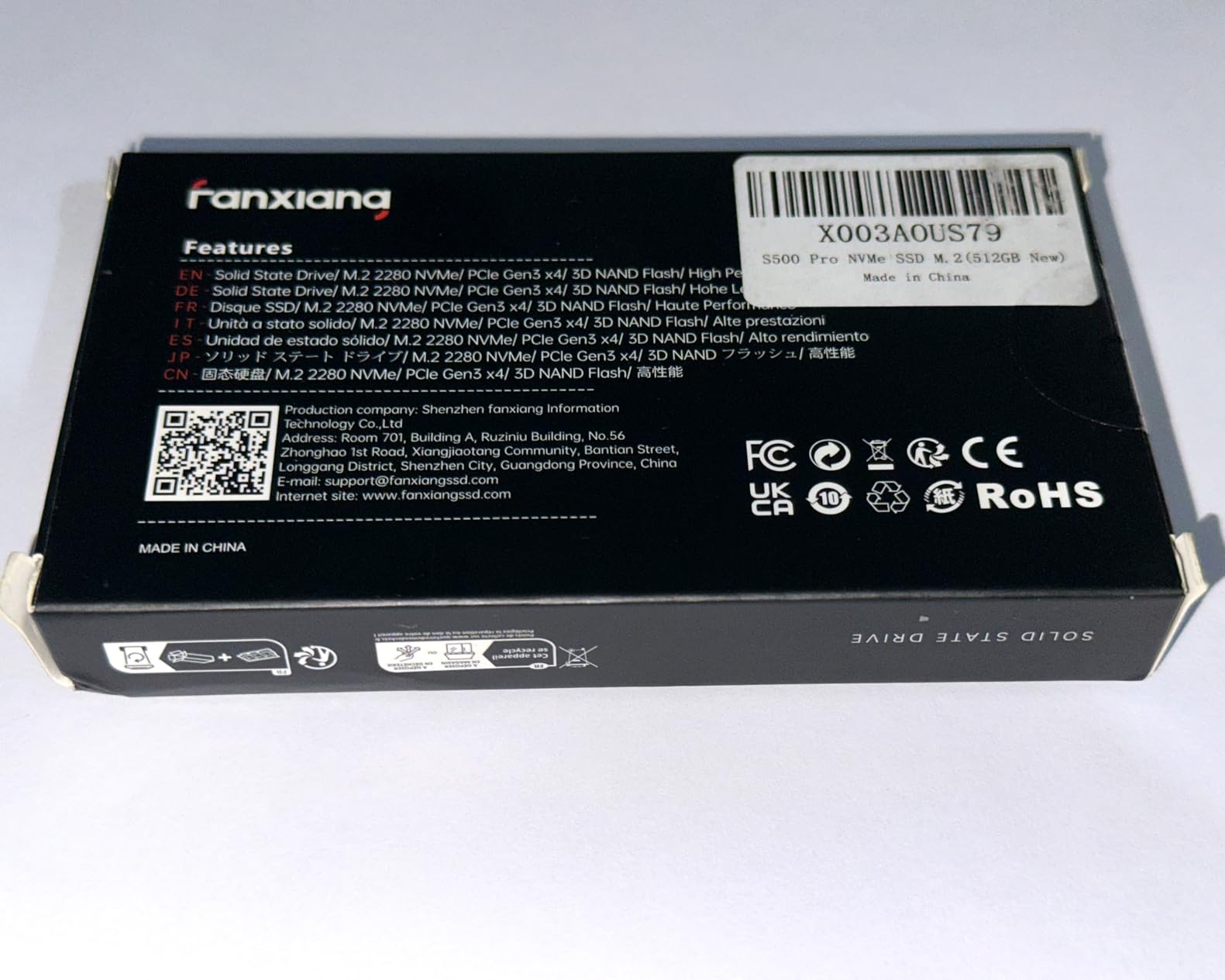 fanxiang S500 Pro 256GB NVMe SSD M.2 PCIe 3.0, Gen 3x4 2280 Internal Solid State Drive, SLC Cache 3D NAND TLC, Up to 3000MB/s, Compatible with Laptop and PC Desktops(Black) customer photo 2