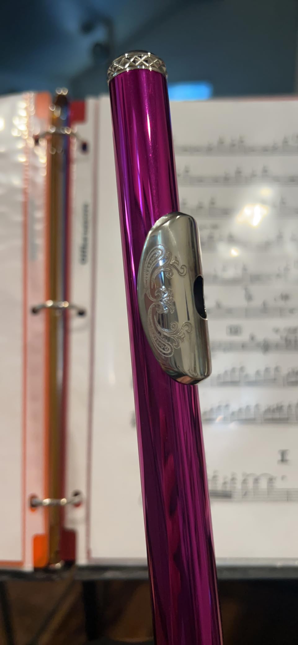 Rhythm C Flutes with Engraved Flower Closed Hole 16 Keys Flute For Student, Beginner with Stand, Carrying Case,Gloves,Joint Grease, Tuning Rod, Nickel customer photo 1