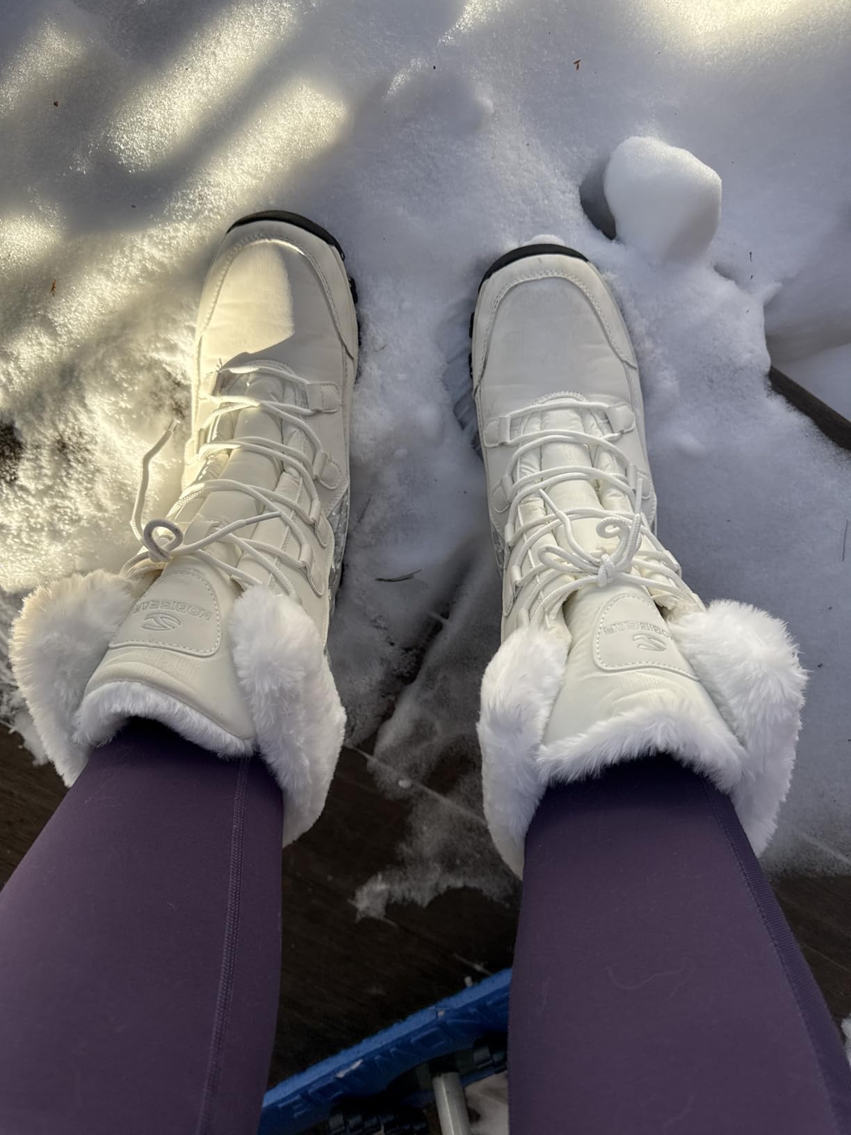 HOBIBEAR Women's Winter Snow Boots Warm Faux Fur customer photo 2