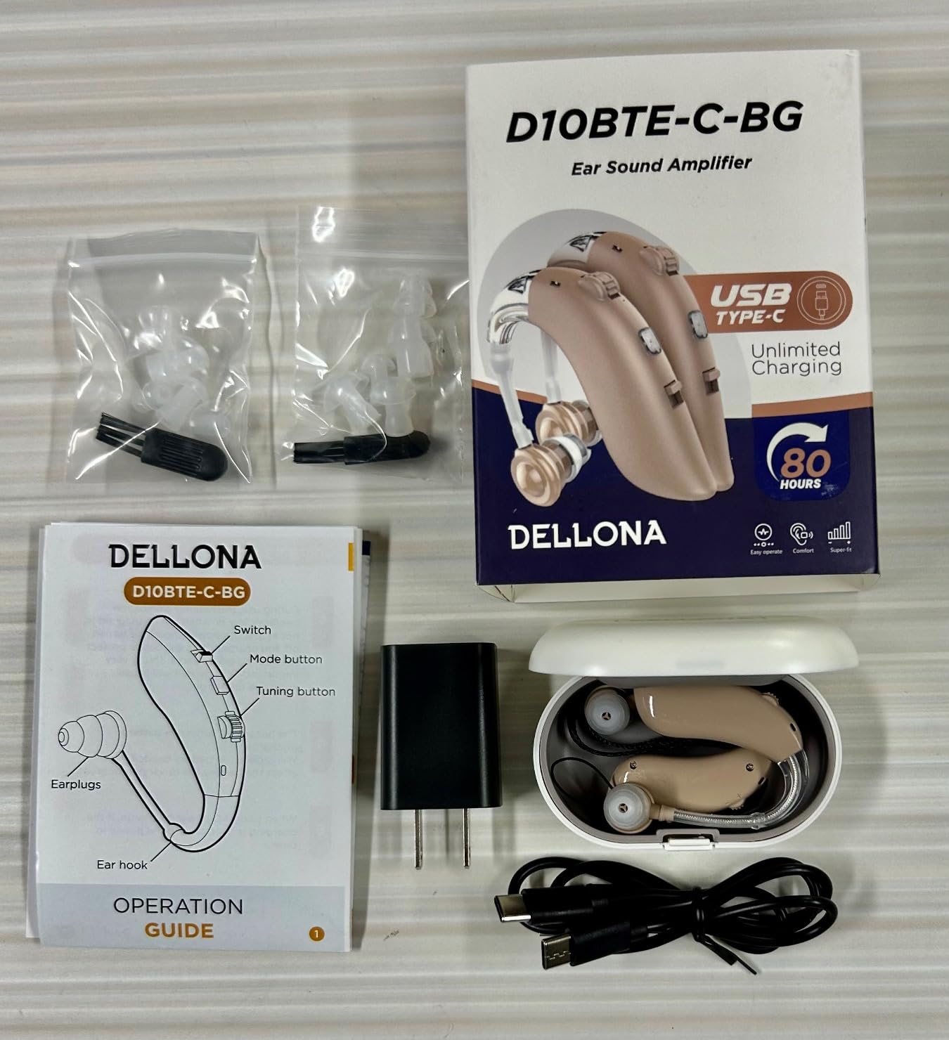 DELLONA High-Performance Hearing Aids for Seniors, OTC Rechargeable Hearing Aid for People with Severe Hearing Loss with Intelligent Noise Reduction (Pair), 4 Modes - Comfortable Hearing Aid devices for elderly, Over The Counter Hearing Aids customer photo 2