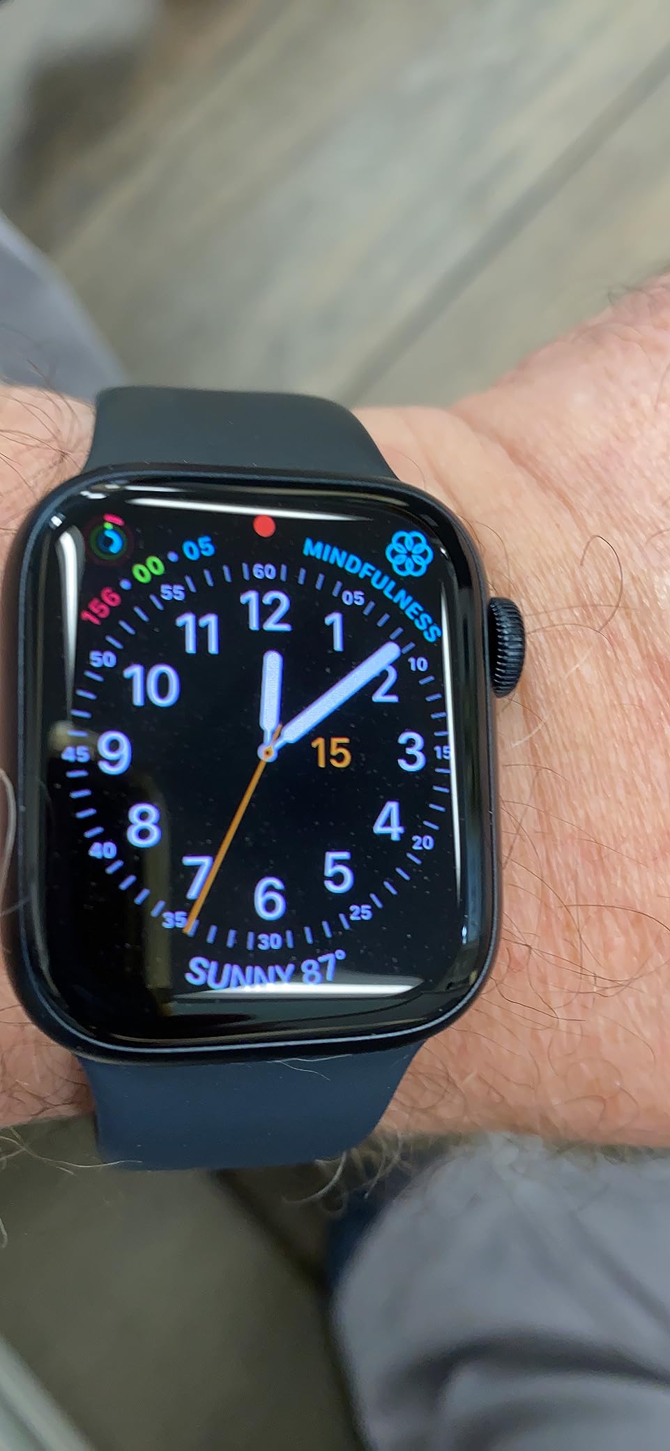 Apple Watch Series 8 [GPS 41mm] Smart Watch w/Midnight Aluminum Case with Midnight Sport Band - S/M. Fitness Tracker, Blood Oxygen & ECG Apps, Always-On Retina Display, Water Resistant customer photo 2