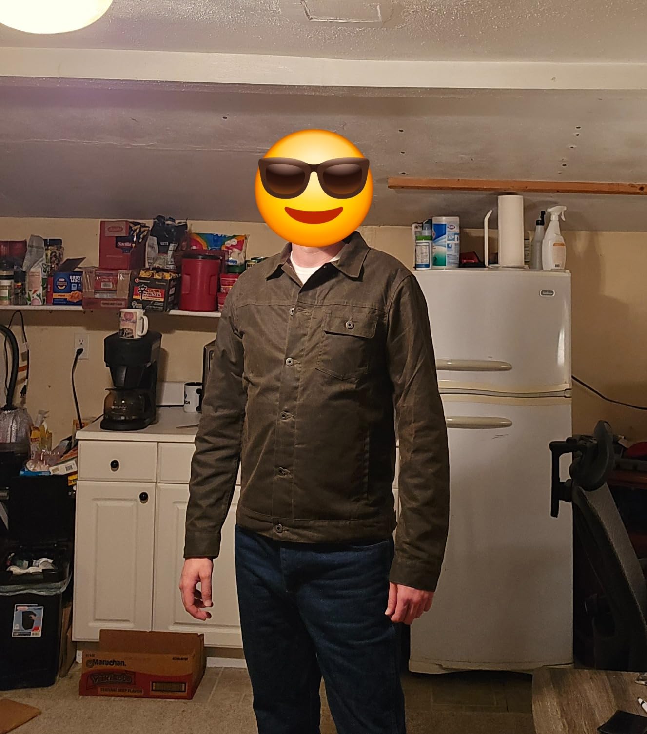 Huckberry Flint and Tinder Men's Flannel-Lined Waxed Trucker Jacket customer photo 1
