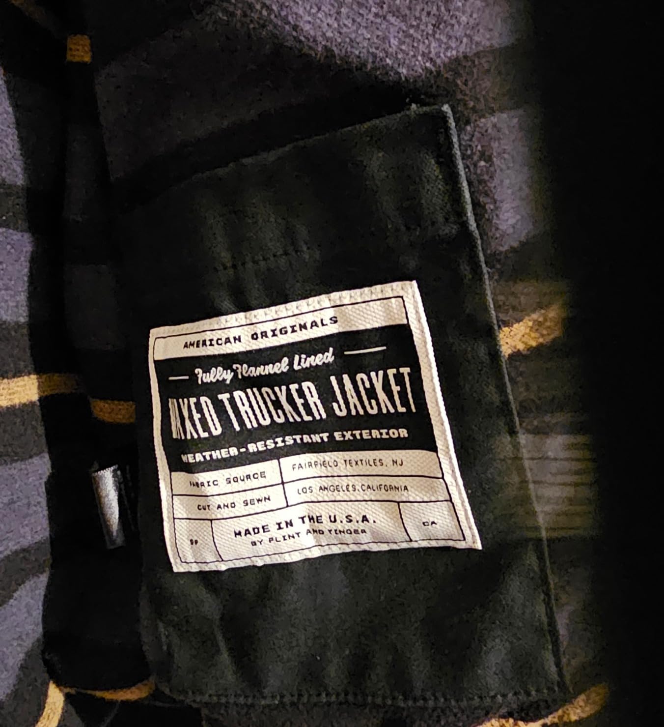 Huckberry Flint and Tinder Men's Flannel-Lined Waxed Trucker Jacket customer photo 2