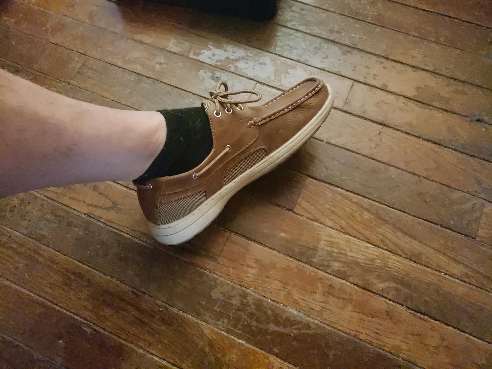 Vostey Men's Boat Shoes 3-Eye Deck Casual Loafers for Men customer photo 2