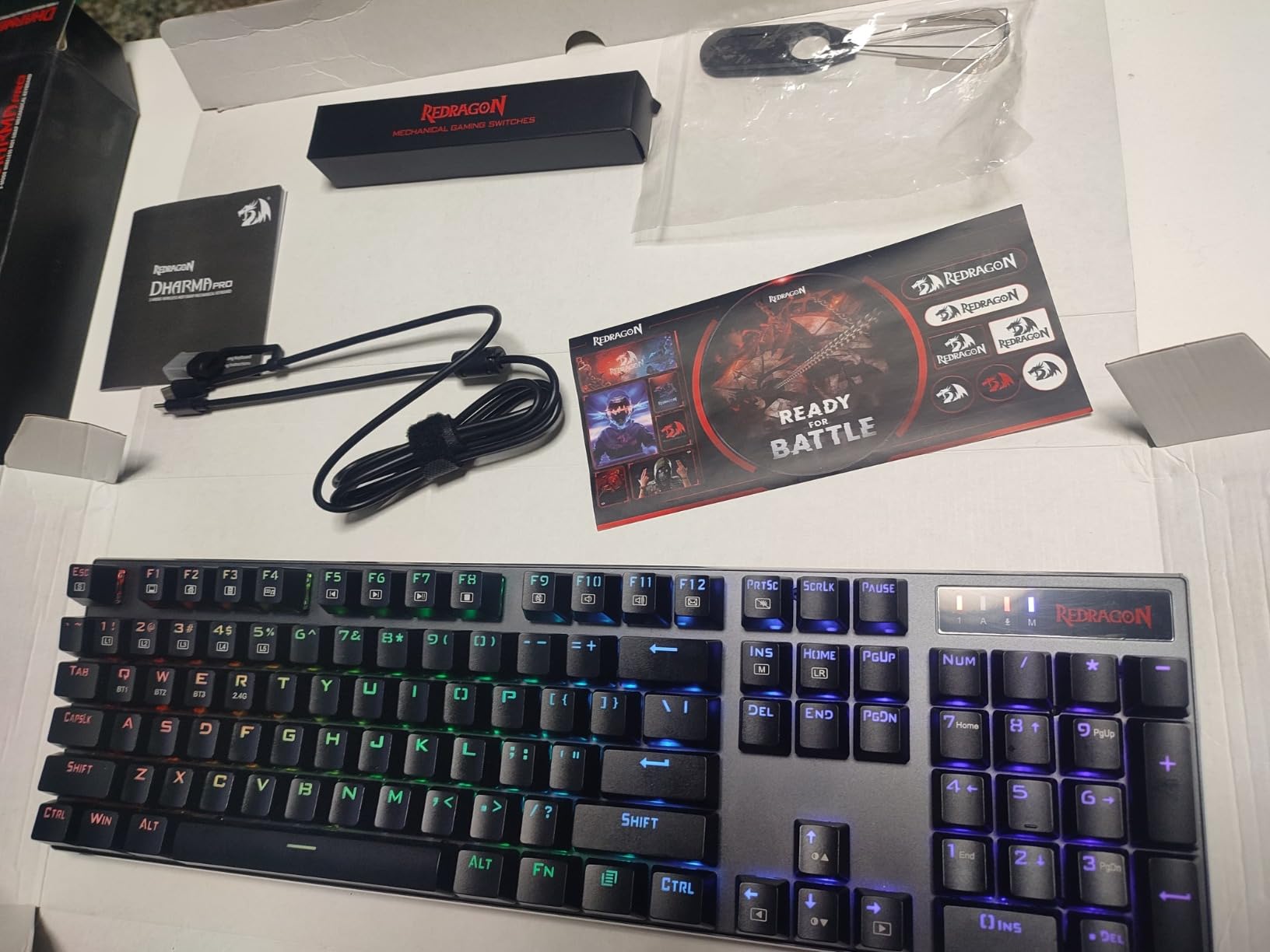 Redragon K556 PRO Wireless RGB Mechanical Gaming Keyboard, 104-Key Aluminum customer photo 2
