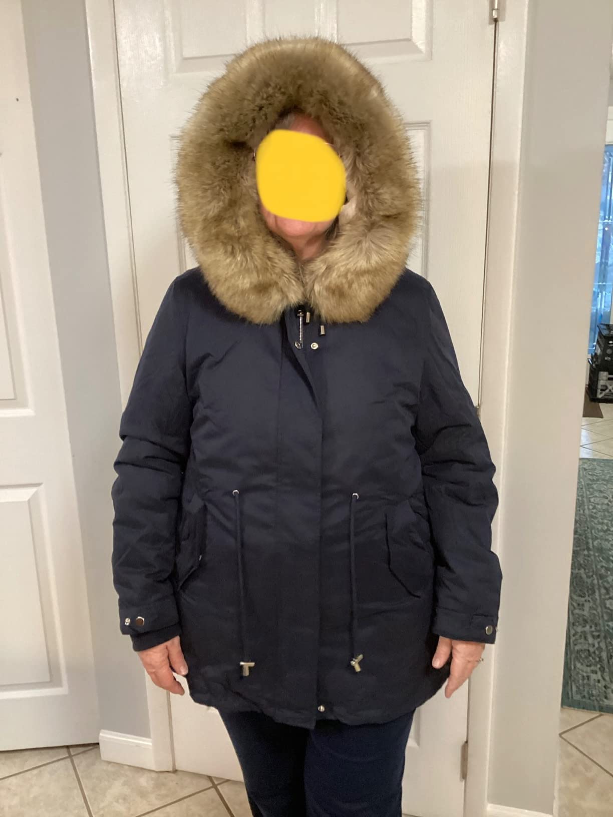 Women's Plus 3 in 1 Coat Winter Hooded Parka With Faux Fur Hood 1X-5X customer photo 2