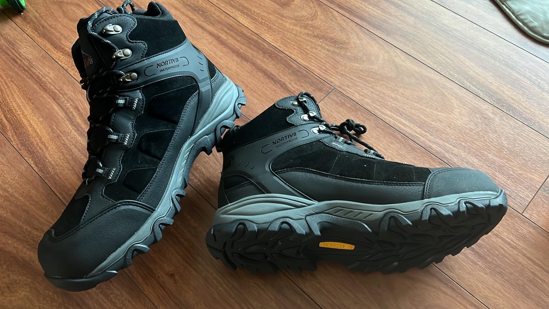 NORTIV 8 Men's Waterproof Steel Toe Work Boots customer photo 2