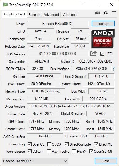 AISURIX RX 5500 XT 8gb GDDR6 Graphics Card,128 Bit, 3XDP, HDMI, PCI Express 4.0X8, 8pin with Fan Intelligent System,Gaming PC Computer Video Cards with 3X DisplayPort +1X HDMI (Style 1) customer photo 2