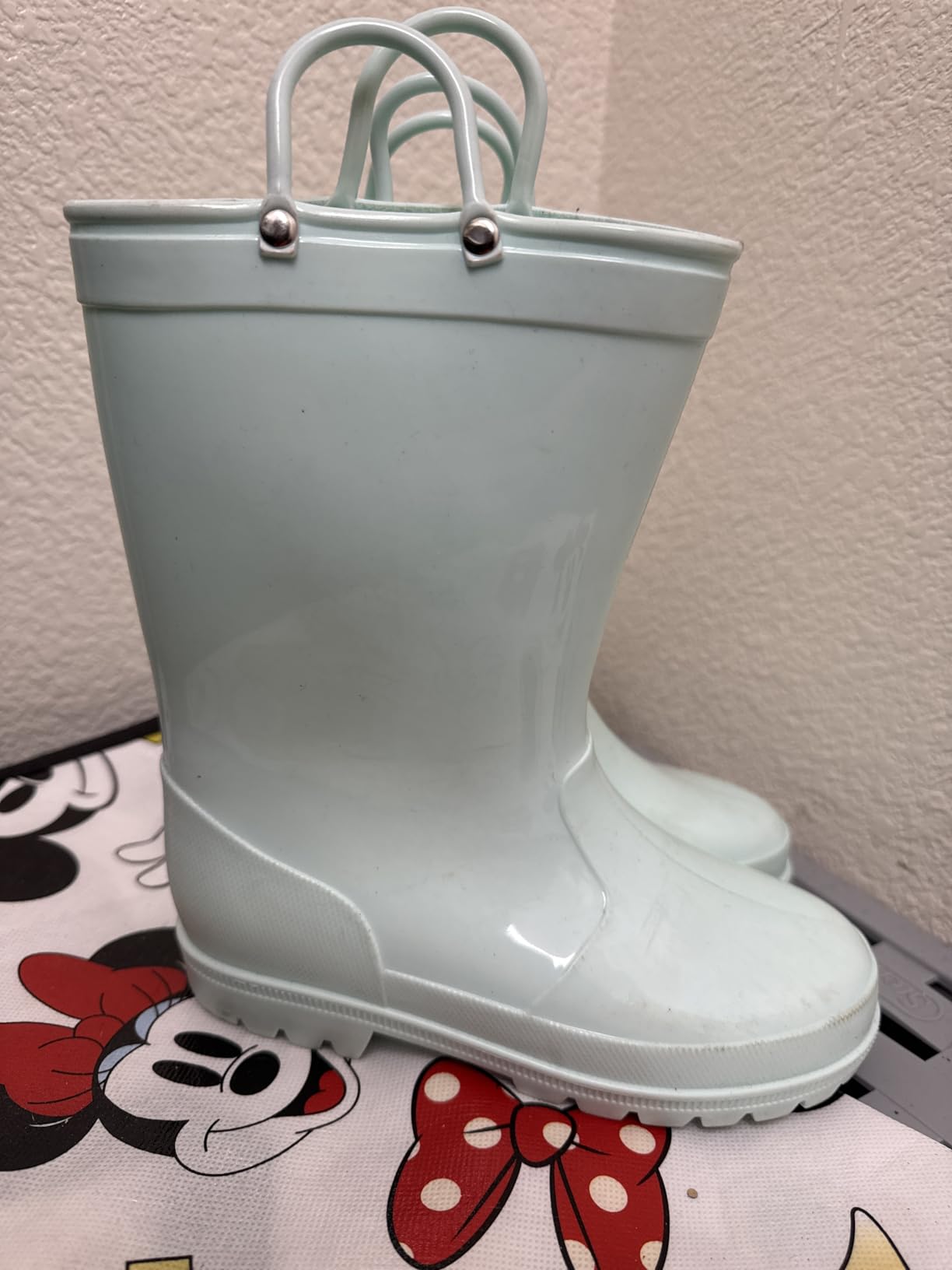 K KomForme Kids Girls & Boys Rain Boots with Easy-on Handles Outdoors customer photo 1