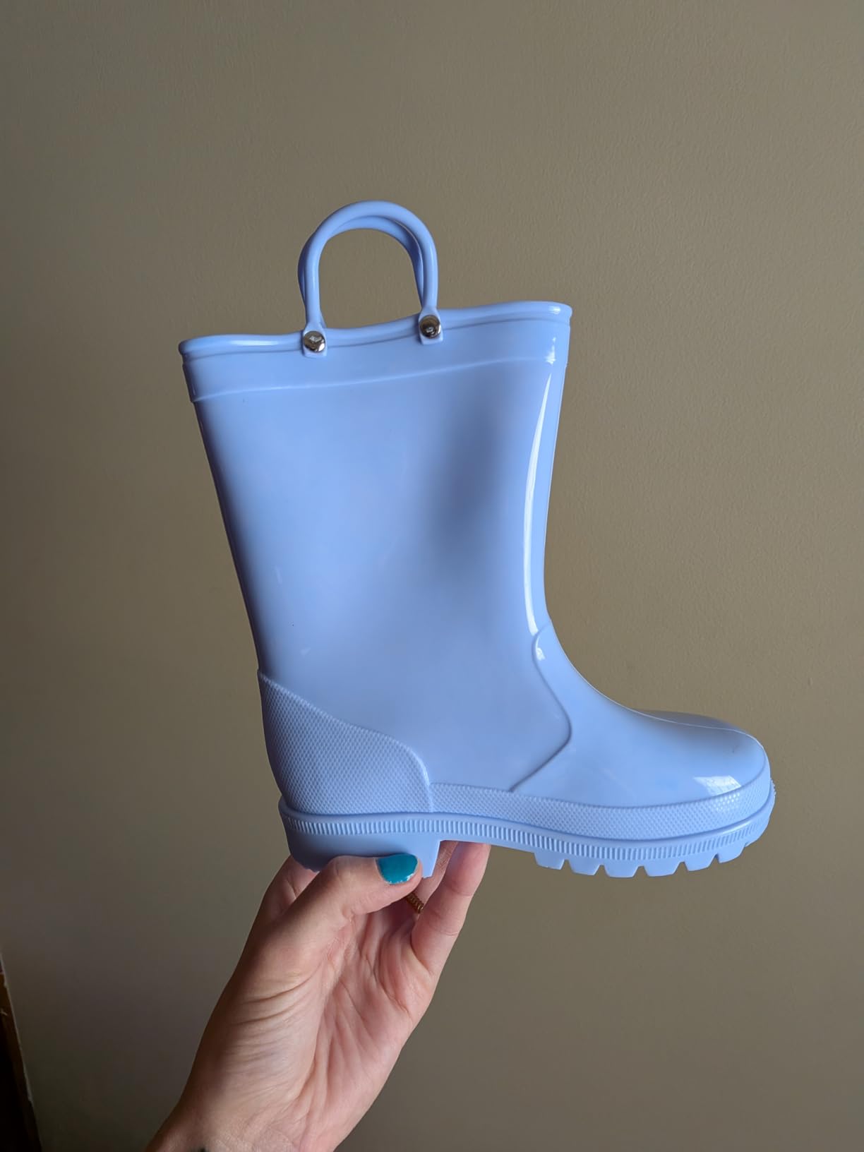 K KomForme Kids Girls & Boys Rain Boots with Easy-on Handles Outdoors customer photo 2