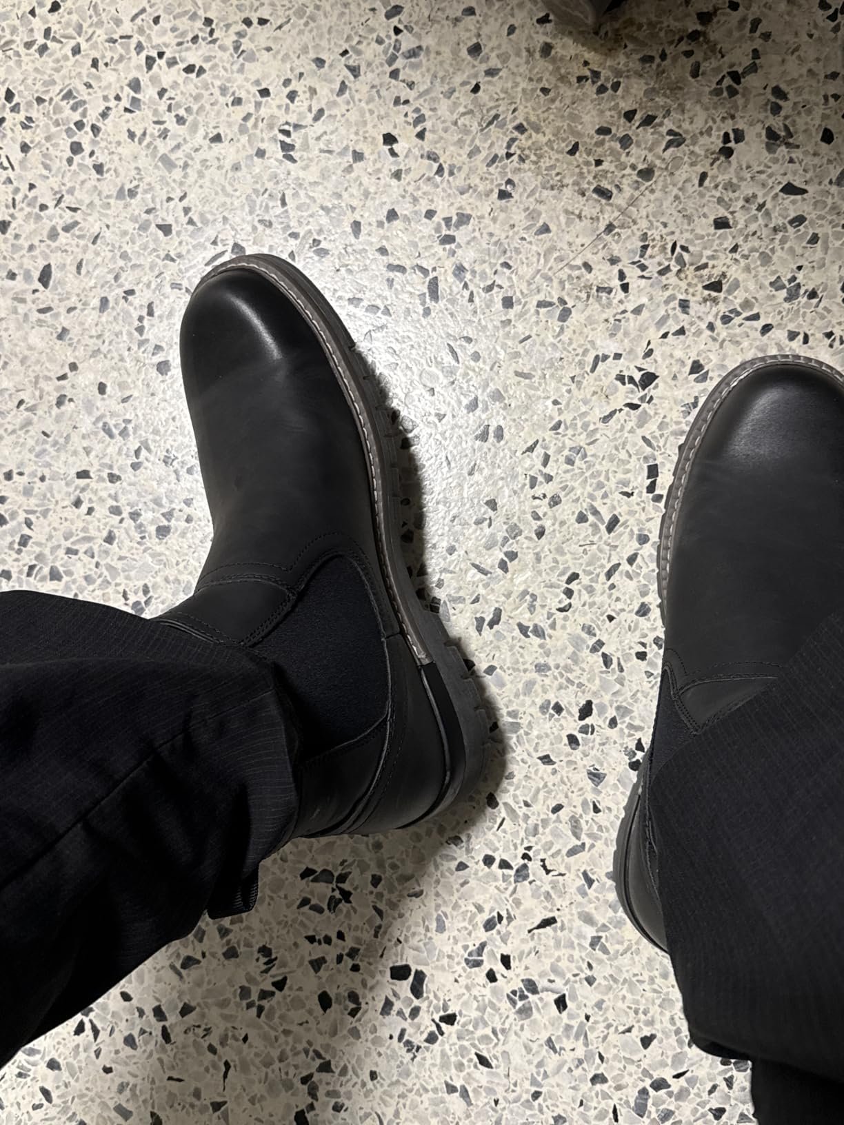 Jousen Men's Chelsea Boots Casual Slip On Ankle Boots with Memory Foam customer photo 1
