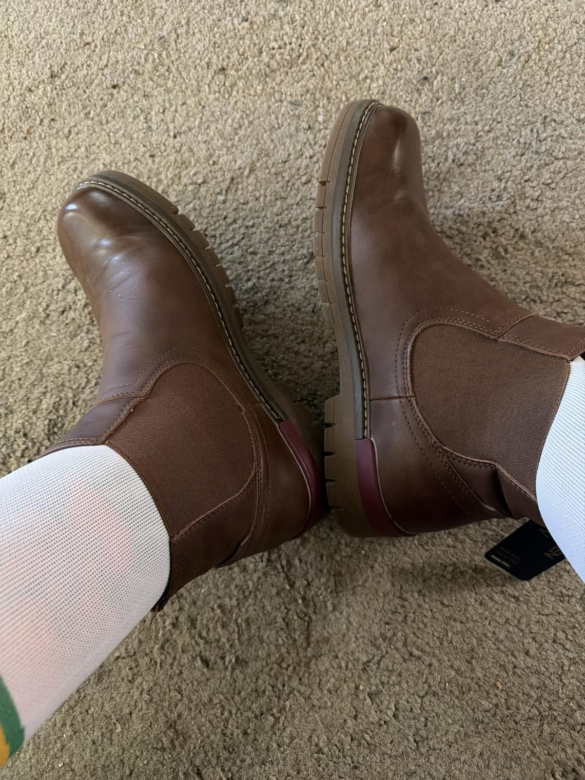 Jousen Men's Chelsea Boots Casual Slip On Ankle Boots with Memory Foam customer photo 2