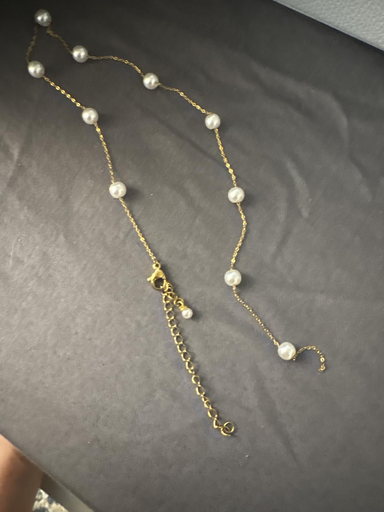 Trinckle Pearl Necklaces for Women, Pearl Choker Dainty Pendant Necklace customer photo 2