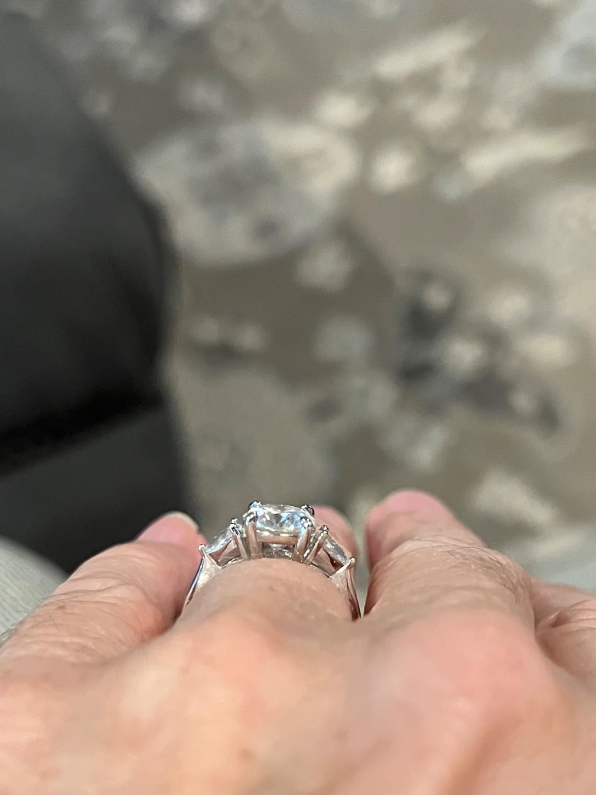 1.5 CT Moissanite Engagement Rings for Women D Color VVS1 Clarity 925 Sterling Silver Vintage Moissanite Round Cut Halo Wedding Promise Band Rings for Her Size 4-10 customer photo 2