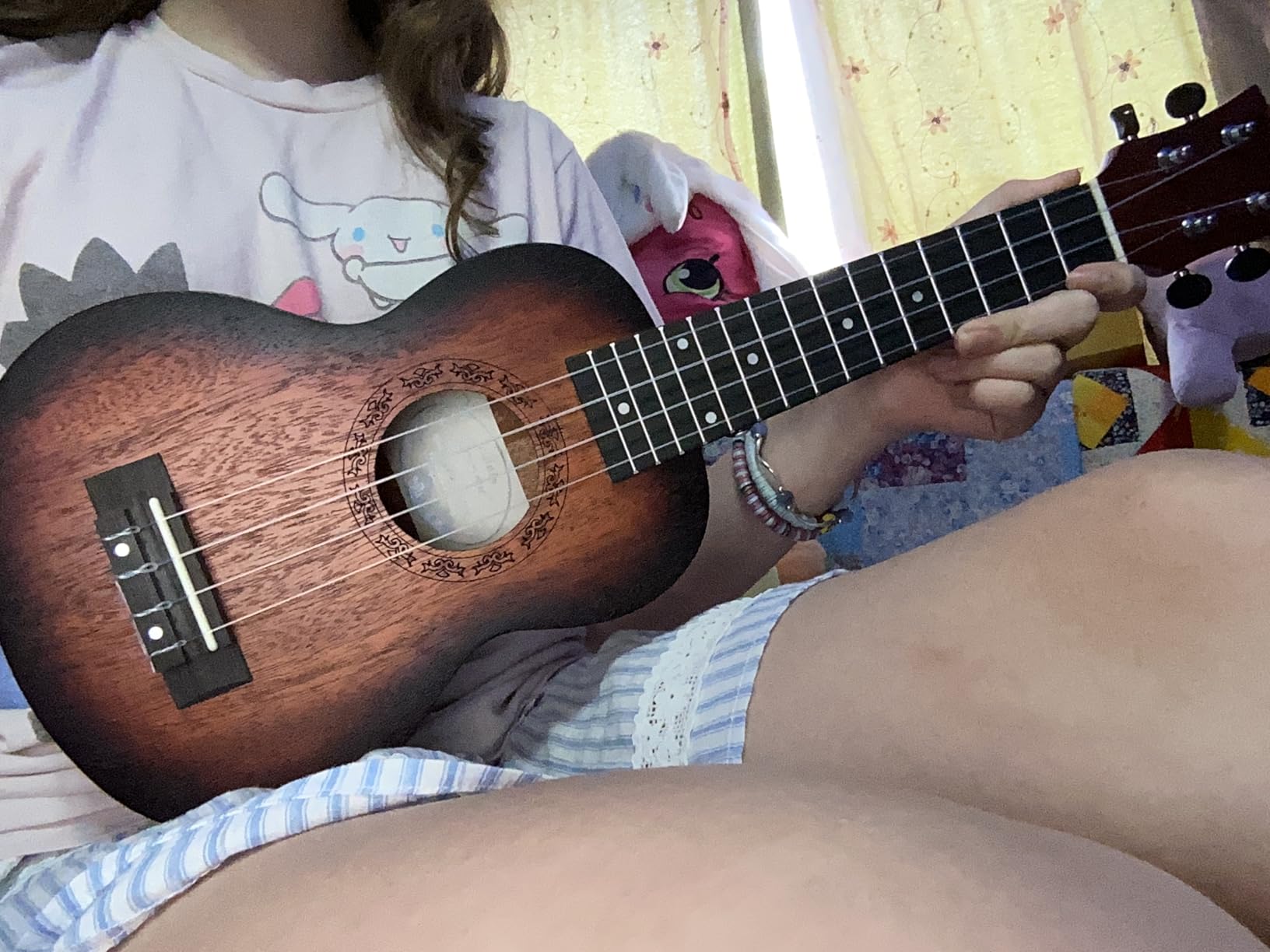 AODSK Concert Ukulele for Beginner 23 Inch Ukelele Kit with Gig Bag StrapTuner Nylon String 4 Picks Cloth Online Lesson Holiday Gift customer photo 2
