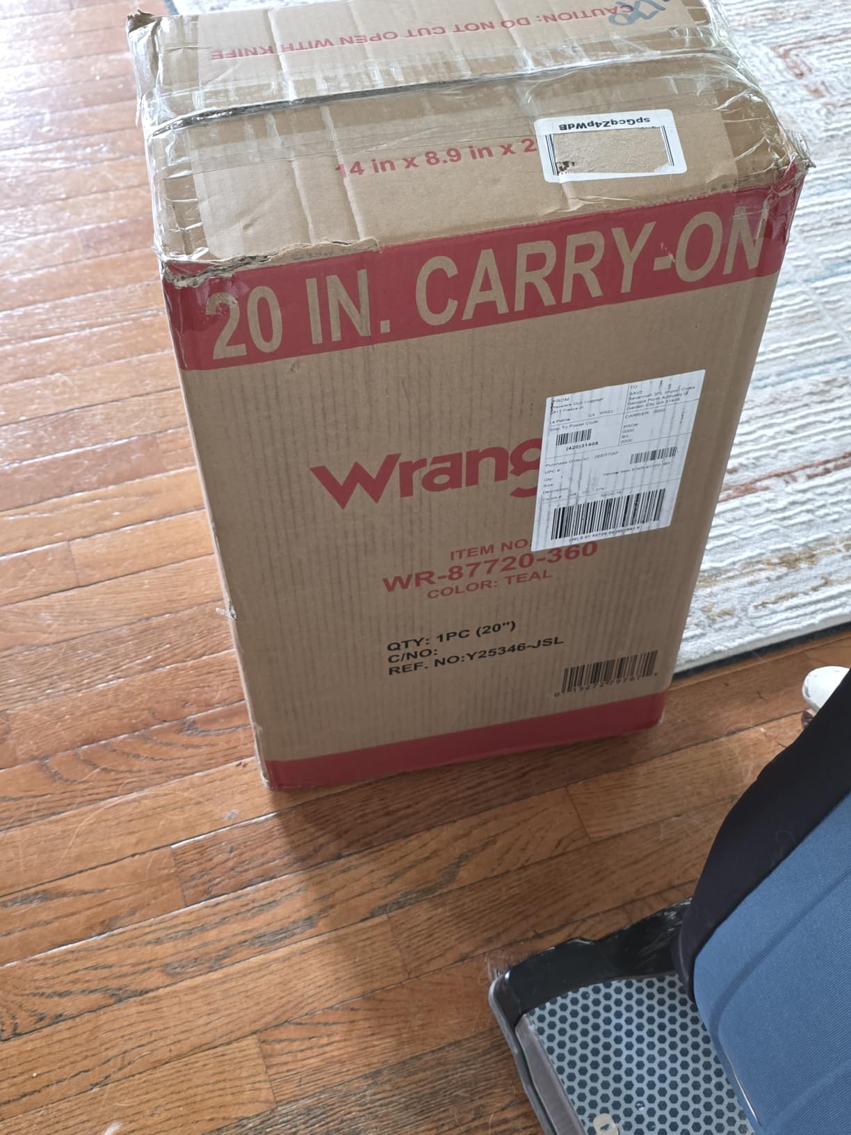 Wrangler Hardside Spinner Luggage, Blue Heaven, Carry-On 20-Inch customer photo 1