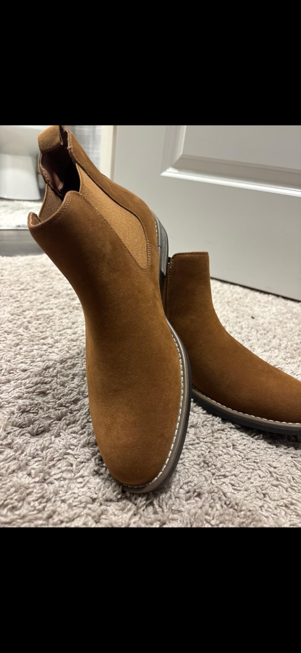 DECARSDZ Men's Chelsea Boots Casual Classic Comfy Slip-On Suede Chukka Mens Ankle Boot customer photo 1