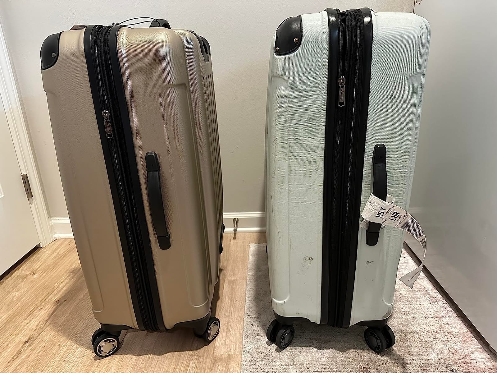 Kenneth Cole REACTION Renegade Luggage Expandable 8-Wheel Spinner Lightweight Hardside Suitcase, Seafoam, 28-Inch Checked customer photo 1