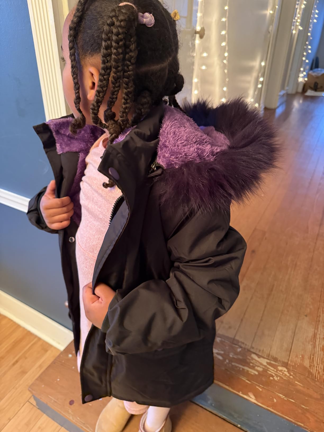 Girl Winter Coat Heavyweight Hooded Puffer Jacket Kid Parka Outwear customer photo 2