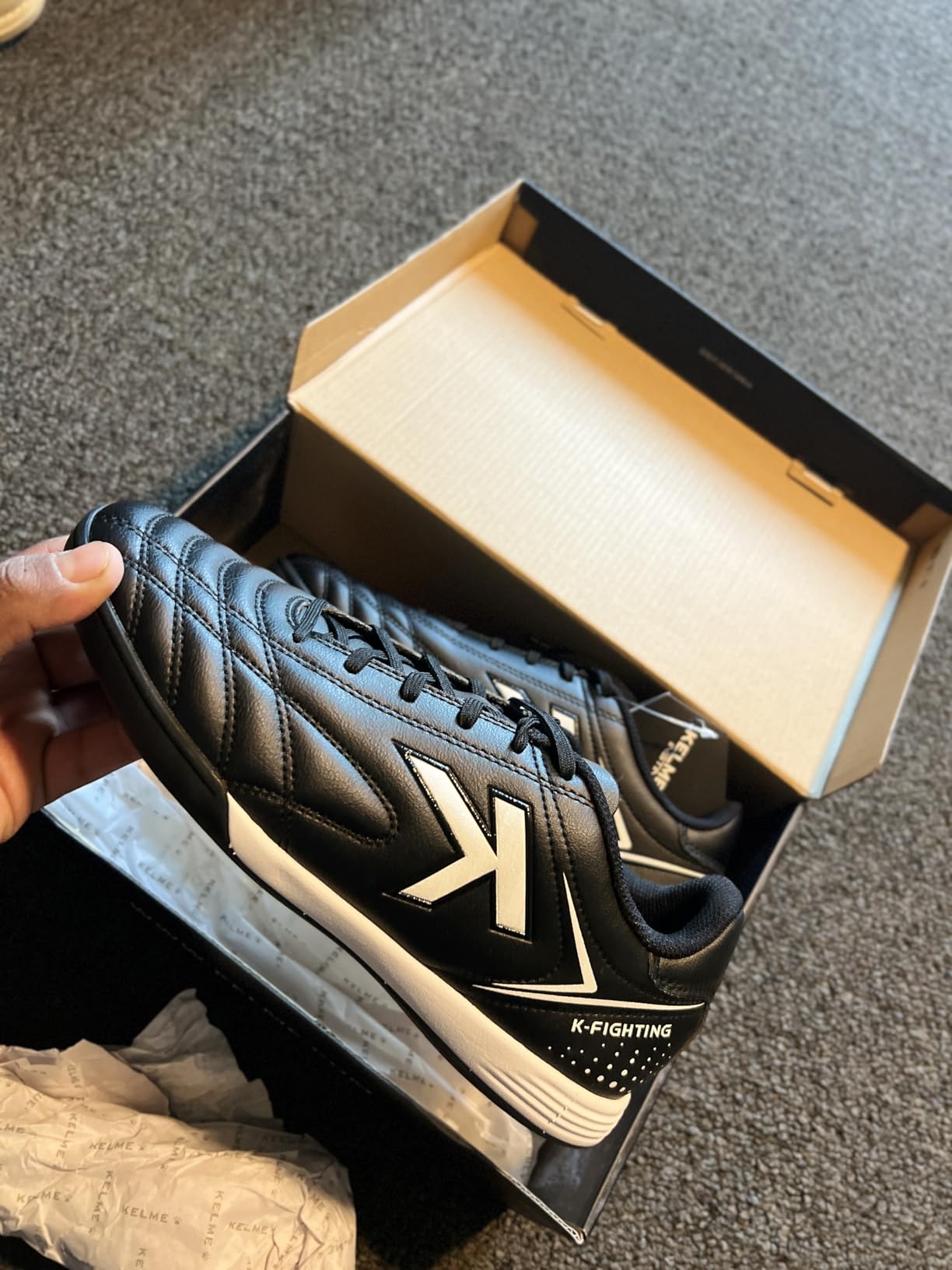 KELME Turf Soccer Shoes Men Indoor Soccer Cleats for Womens Trainer Futsal Football Cleats Sneakers for Youth customer photo 1