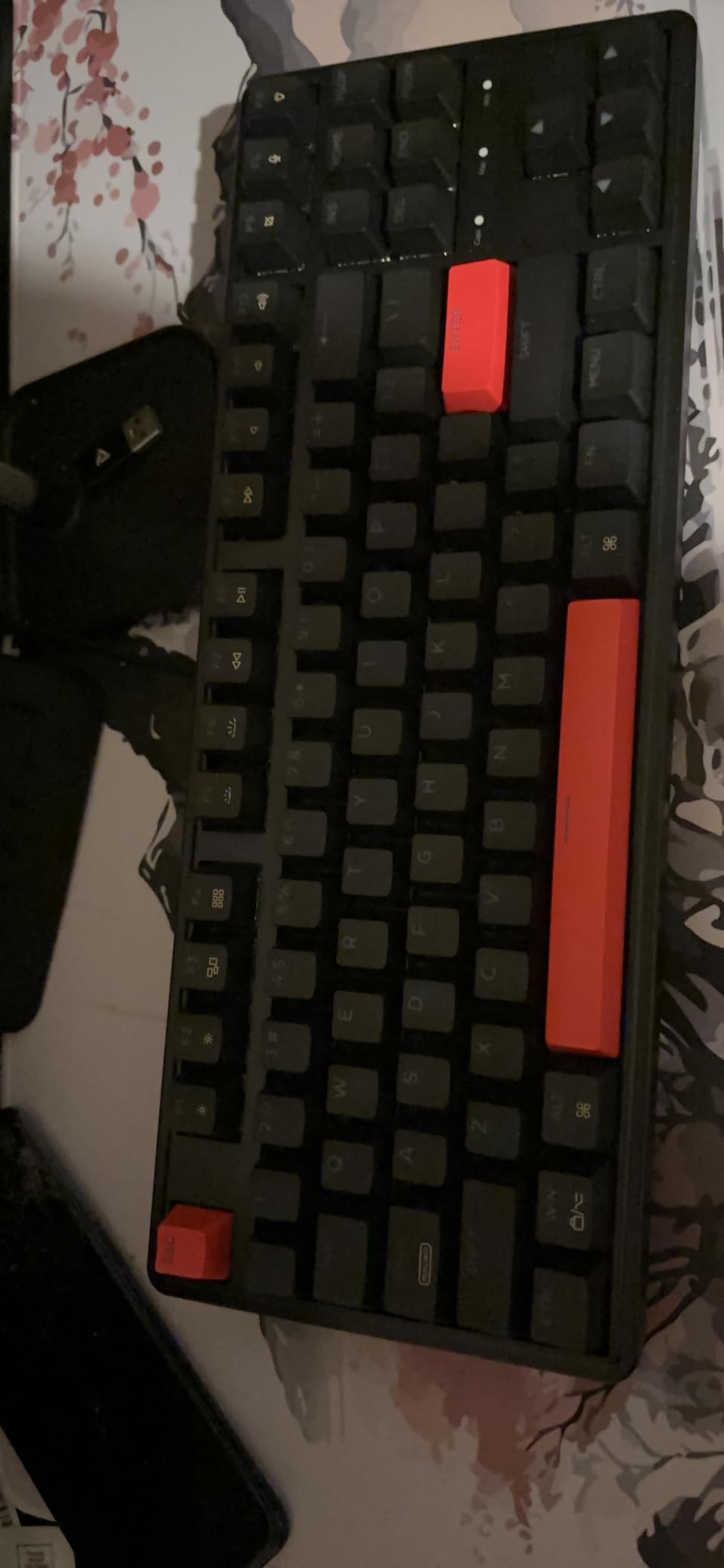 Keychron C3 Pro QMK/VIA Custom Gaming Keyboard, Programmable 87 Keys Compact TKL Layout Gasket Mount, Red LED Backlight Wired Mechanical Keyboard with Brown Switches for Mac/Windows/Linux customer photo 1