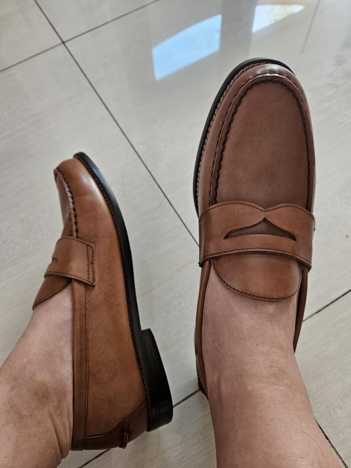 POLO RALPH LAUREN Men's Alston Leather Penny Loafers customer photo 2