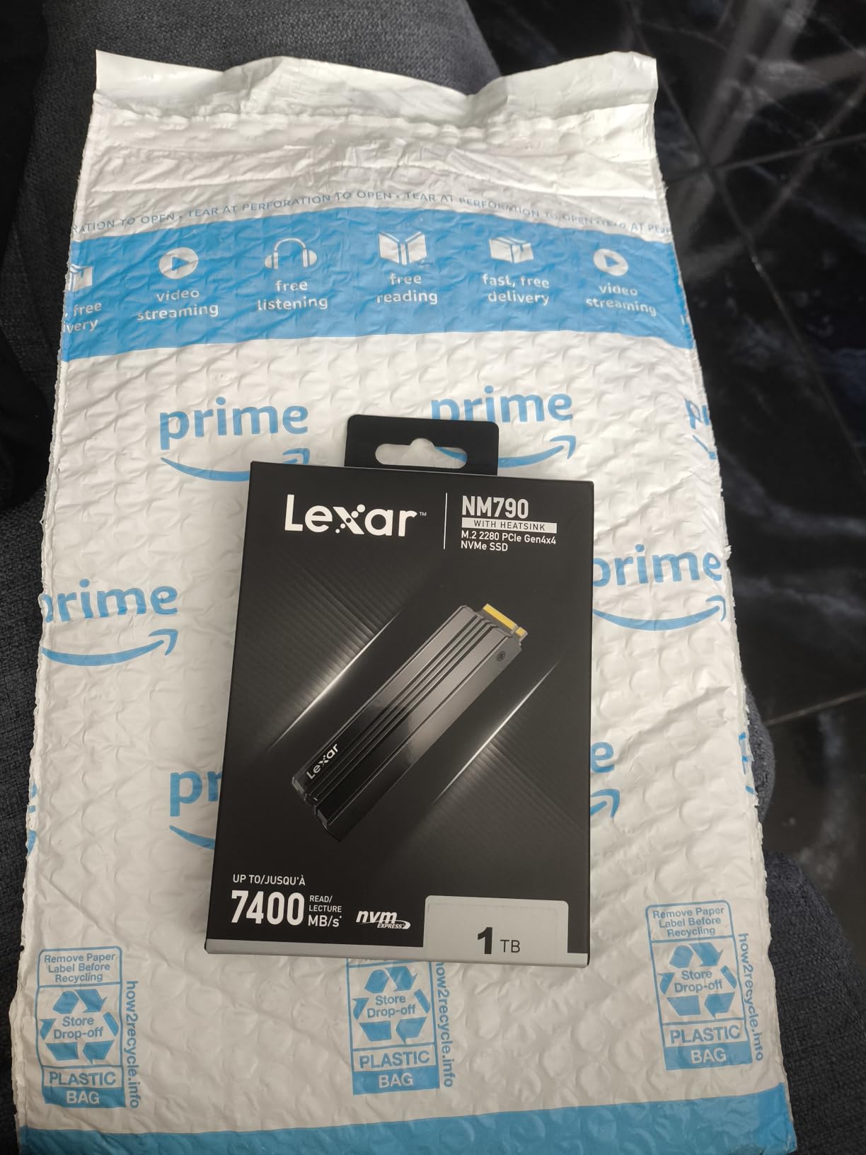 Lexar 2TB NM790 NVMe SSD w/Heatsink, 7400/6500 MB/s, M.2 2280, PCIe Gen 4x4 customer photo 1