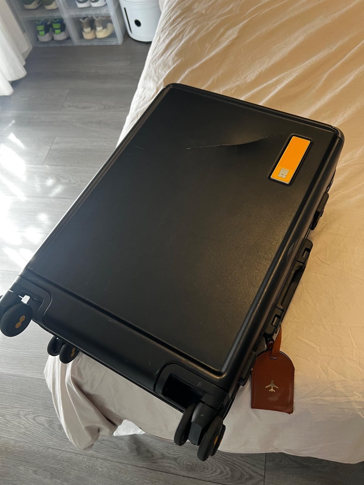 LEVEL8 Zipperless Carry On Luggage Airline Approved Suitcase 20 Inch Black customer photo 1