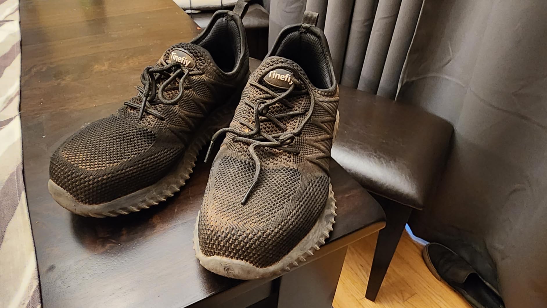 Tinefiy Steel Toe Shoes for Women Comfortable Safety Work Sneaker customer photo 1