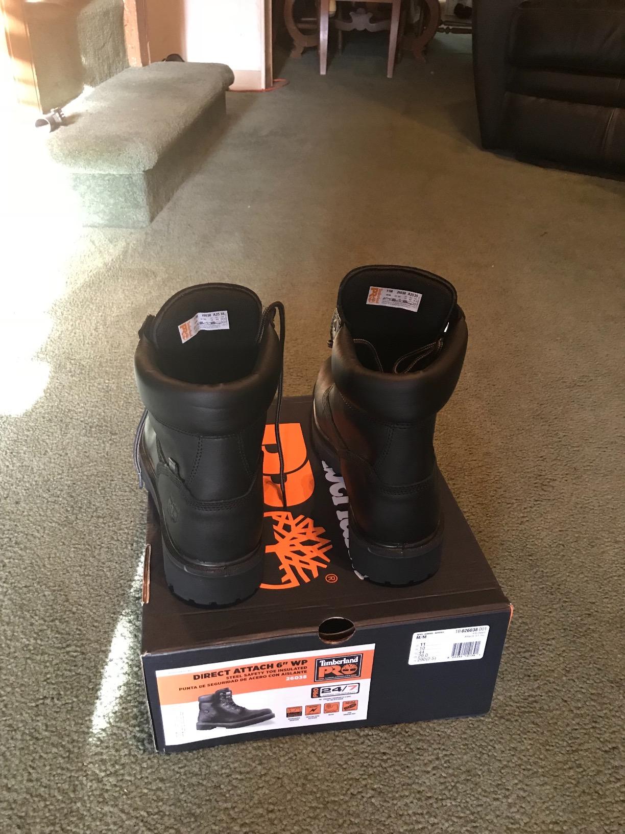 Timberland PRO Men's Direct Attach 6 Inch Steel Safety Toe Insulated Waterproof Industrial Work Boot customer photo 2