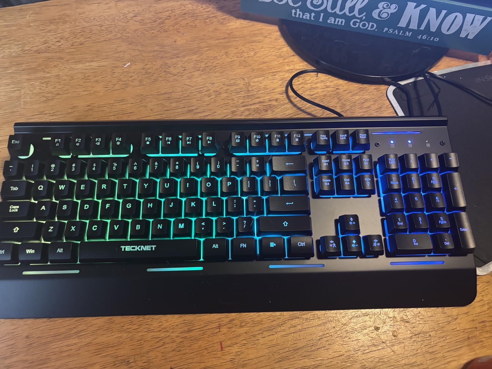 TECKNET Wired Gaming Keyboard, RGB Backlit Keyboard with Metal Panel Design customer photo 1