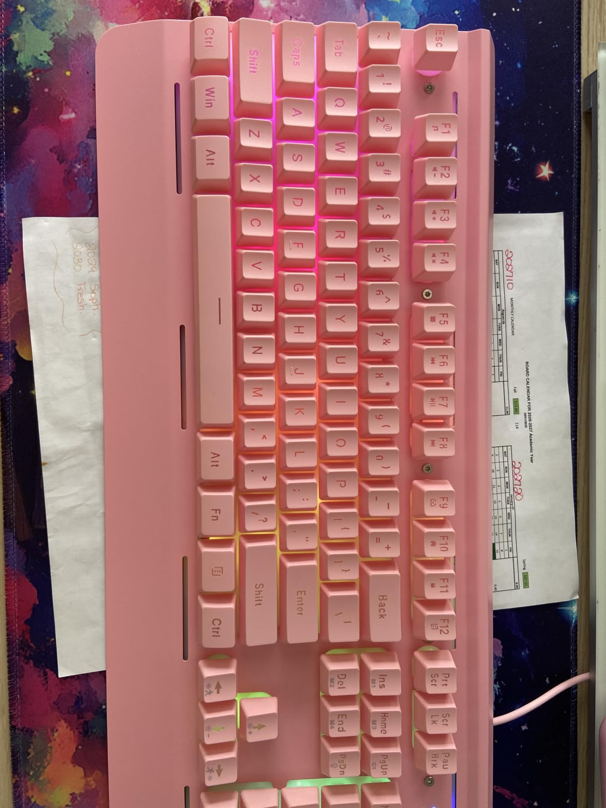 TECKNET Wired Gaming Keyboard, RGB Backlit Keyboard with Metal Panel Design customer photo 2
