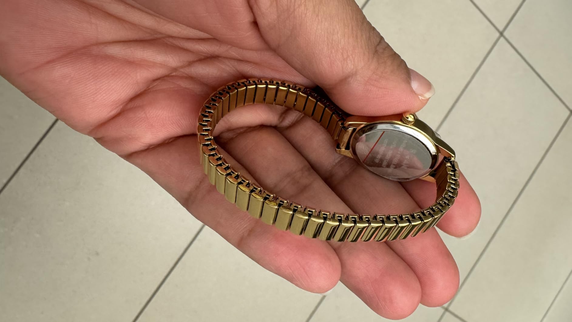 BOFAN Small Gold Watches for Women Easy Read Ladies Quartz Wrist Watch with Stainless Steel Expansion Band,Waterproof. customer photo 2