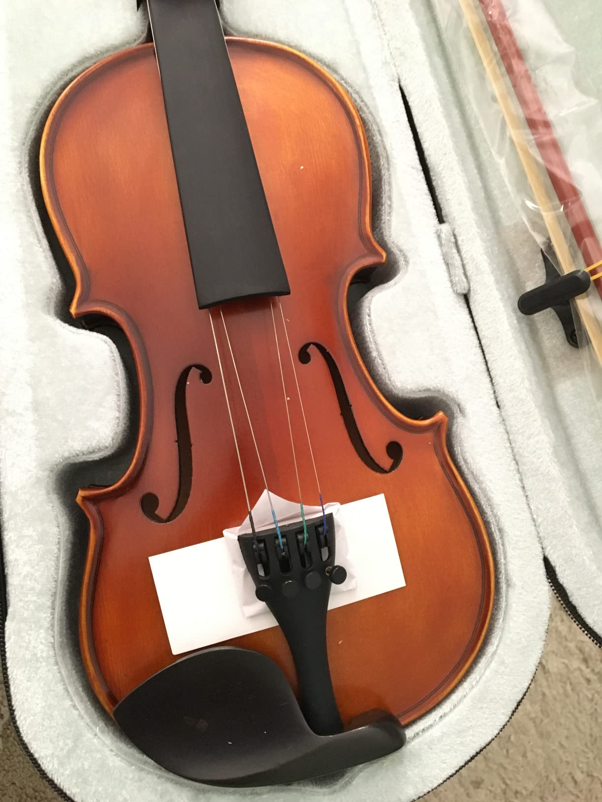 Vangoa Violin 1/2 Size for Beginners Full Set, Spruce Childrens Fiddle Half Size Bundle Medium Acoustic Violins Starter Kit Package w/Side Solidwood, Hard Case for School Students Ages 6-9 customer photo 1