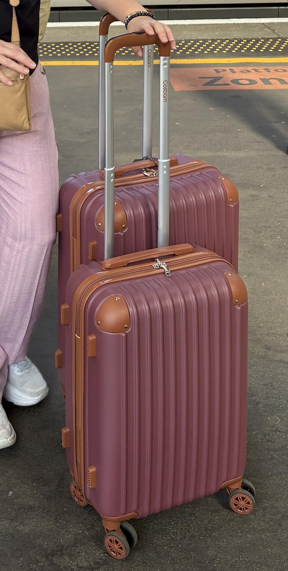 Cosbarn Luggage Sets, Lightweight Durable Hardshell, 5 piece Suitcase Sets customer photo 1