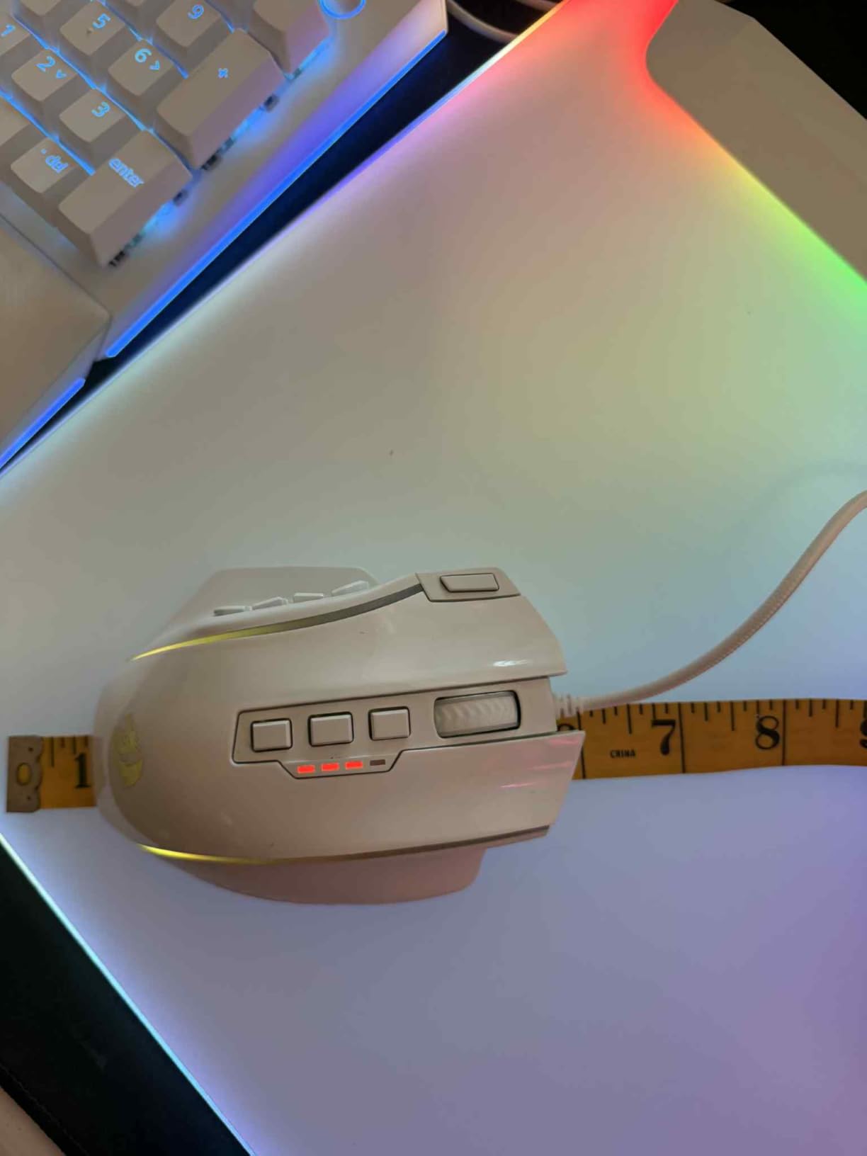 Redragon Gaming Mouse, MMO Mouse Gaming UP 12400 DPI, 19 Macro Programmable Buttons, RGB Mouse with 12 Side Buttons, 8 * 2.4g Weight Tuning for PC Laptop MOBA FPS, M901K, Black customer photo 1