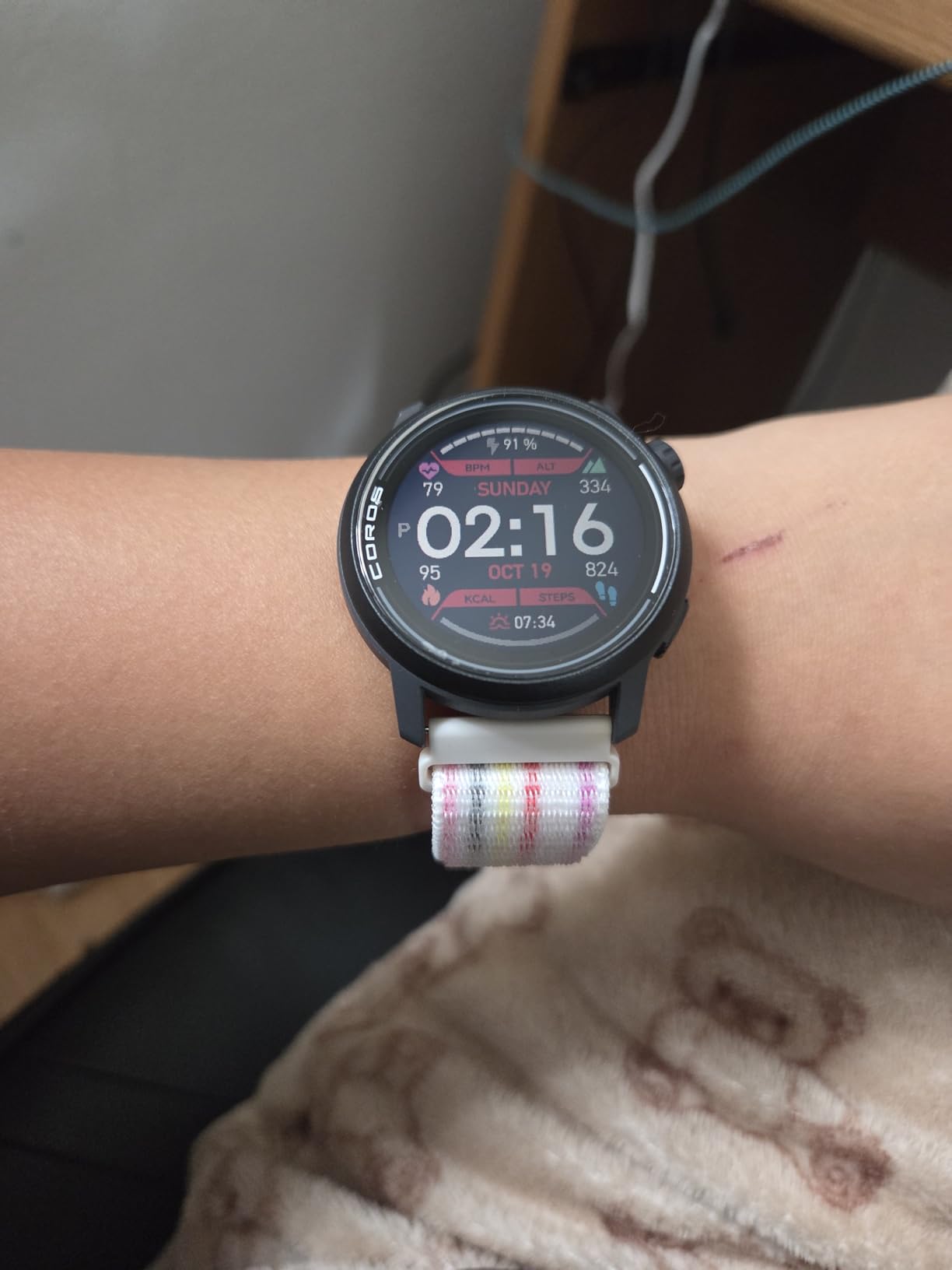 COROS PACE 3 GPS Sport Watch, Lightweight Running Watch - Chalk Nylon customer photo 2