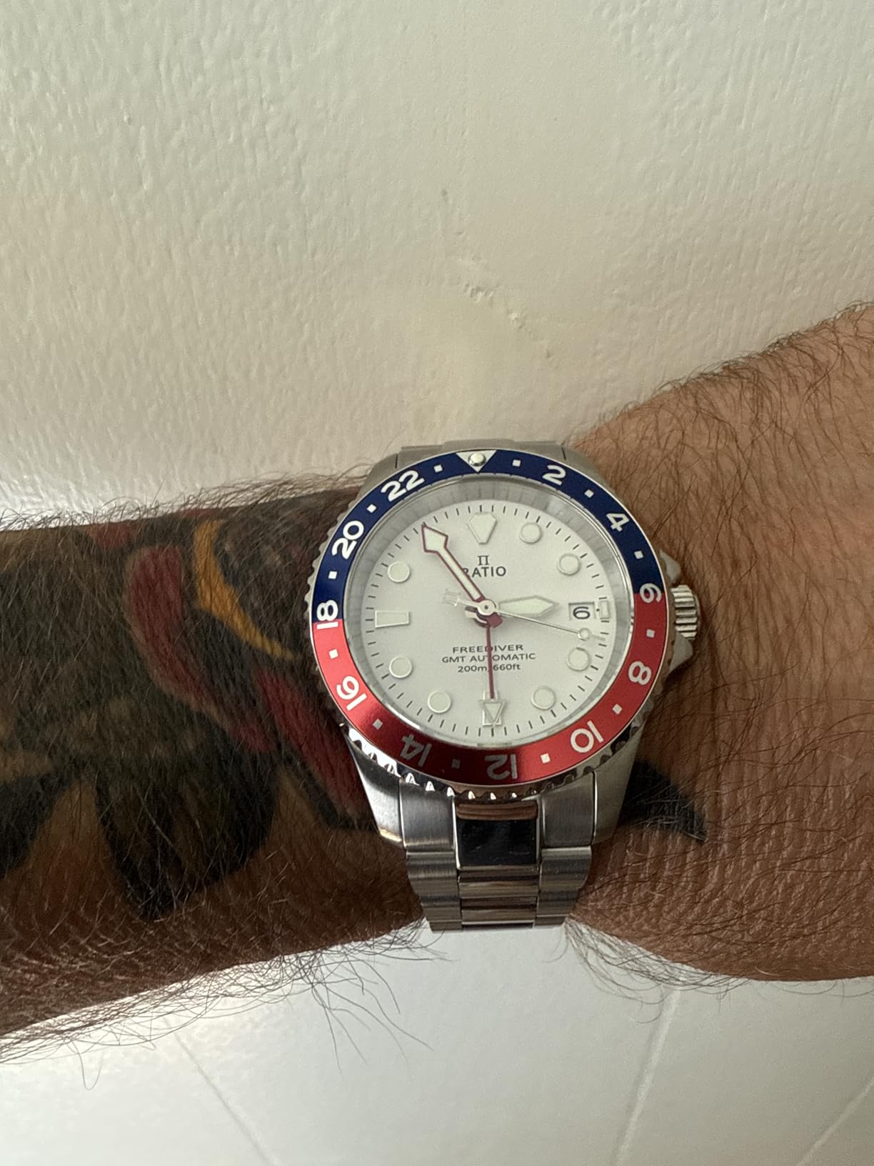 RATIO FreeDiver Dive Watch Sapphire Crystal GMT Rotating Bezel Automatic Diver Watch 200M Water Resistant Diving Watch for Men customer photo 1