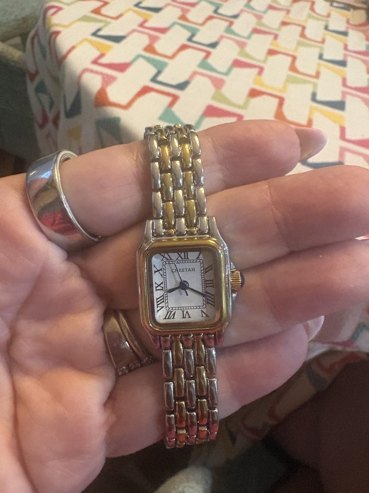 CHEETAH Gold Watches for Women with Small Vintage Bracelet, Rectangular Case Roman Dial customer photo 1